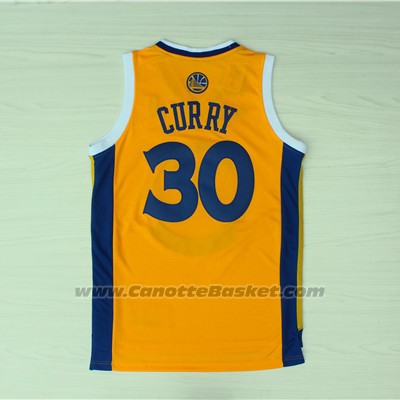 Maglia Golden State Warriors Stephen Curry #30 Giallo